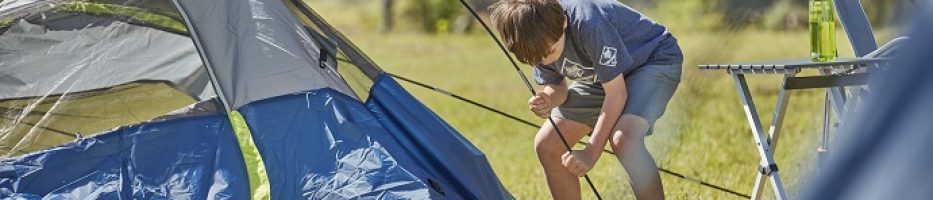 setting up tent